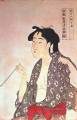 femme fumant Kitagawa Utamaro ukiyo e Bijin GA